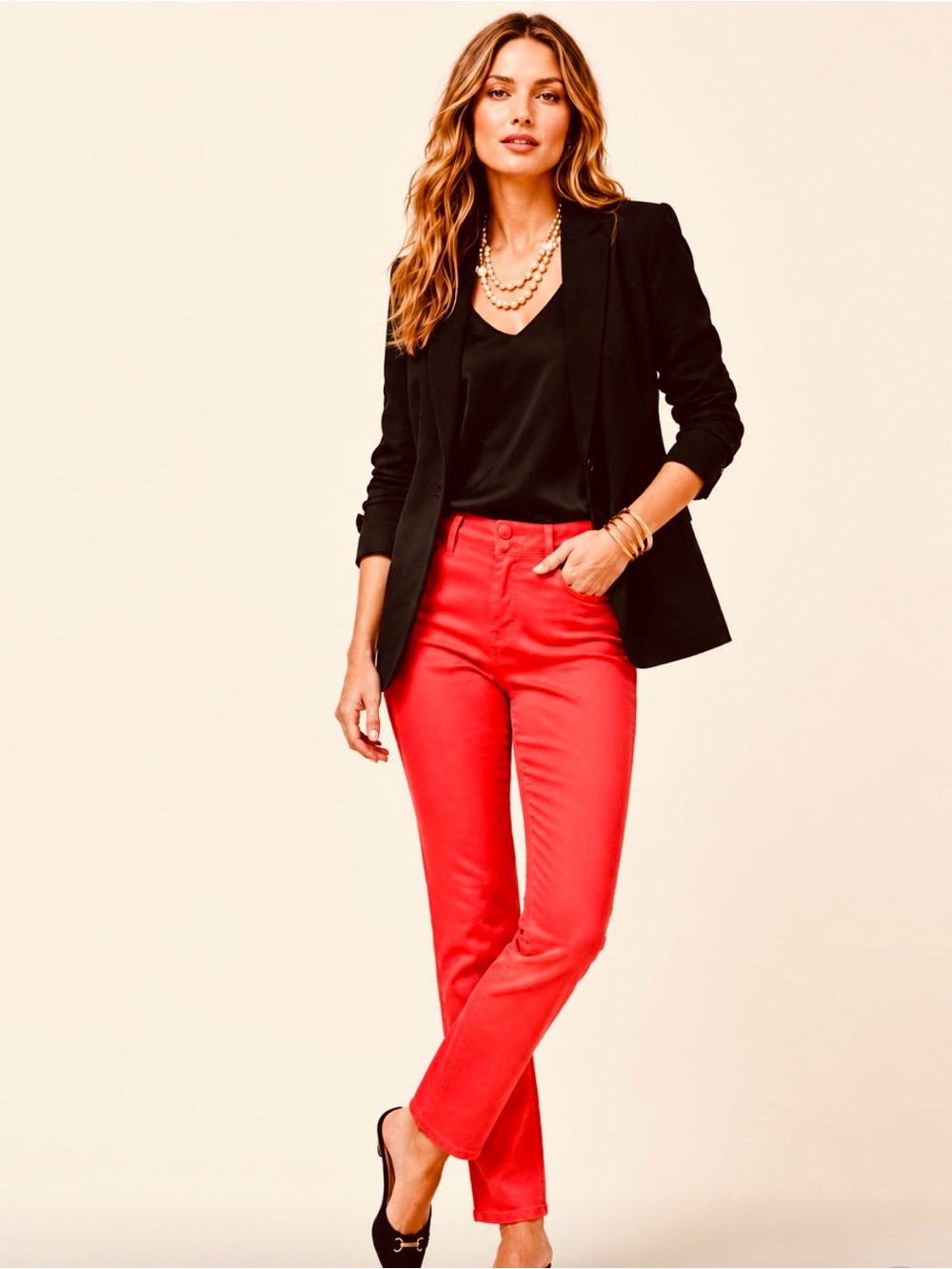 Lilly Pulitzer. Bright Coral Slim Straight Pants. Size 14.